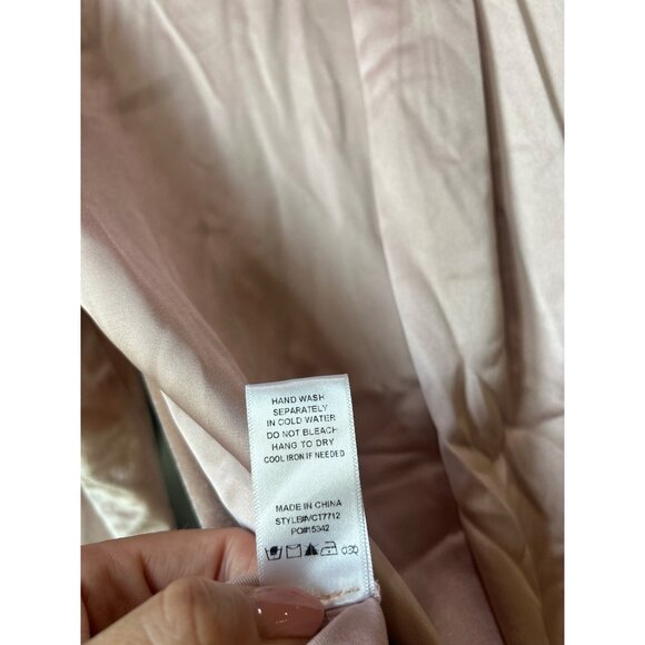 Vici Collection Lyssa Velvet Contrast Drape Top Blush Pink Size XS - Picture 10 of 10